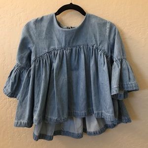 SheIn Denim Peplum Top